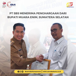 PT SBS Mendapatkan Penghargaan dari Pemerintah Kabupaten Muara Enim