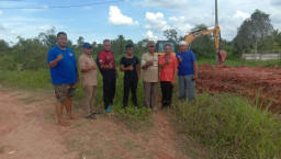 Warga Talang Keramat dan Keramat Raya Bikin Parit dan Normalisasi Akses Jalan