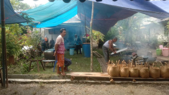 Antusias Warga Desa Pantai Kecamatan Kelumpang Selatan Peringati Haul Datu Kelampayan