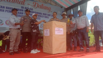 Peringatan May Day di Matalok Estate,  Dikawal Polsek Sungai Durian