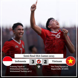 Kalahkan Vietnam dengan 10 Pemain, Indonesiea Melaju ke Final