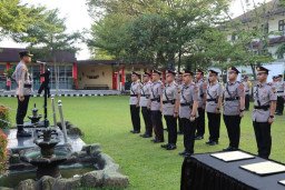 Kapolres Muara Enim AKBP Andi Supriadi, S.H., S.IK., M.H. Pimpin Upacara Sertijab