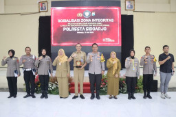 Polresta Sidoarjo Gelar Sosialisasi Zona Integritas WBK dan WBBM Bagi Anggota