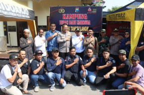 Kapolresta Sidoarjo Resmikan Kampung Bebas Narkoba di Tanggulangin