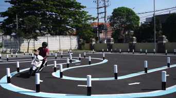 Satlantas Polresta Sidoarjo Mulai Terapkan Lintasan Baru Uji Praktik SIM C