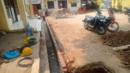 Pekerjaan Penataan Kantor Kecamatan Mancak Kabupaten Serang, Diduga tanpa Pengawasan