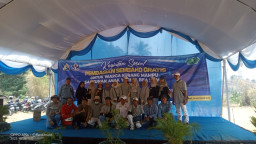 Pembagian Sembako, Santunan, dan Beasiswa di Bojonegara Bersama PT SMI