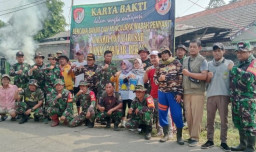 Cegah Banjir dan Wabah Penyakit, Koramil 09/Cibarusah Laksanakan Karya Bakti TNI