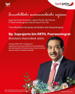 Komisaris Utama Bank Jatim Suprajarto Meninggal Dunia