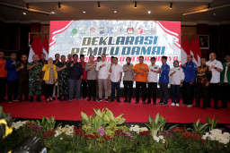 Antisipasi Gangguan Kamtibmas, Pemkot Surabaya bersama Forkopimda Deklarasi Damai