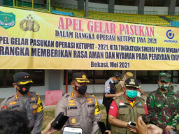 Operasi Ketupat Jaya 2021, 3 Pilar Kota Bekasi Gelar Apel Pasukan
