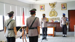 Kapolresta Sidoarjo Pimpin Sertijab Kapolsek Candi