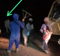 Viral, Penampakan Hantu tanpa Kepala Muncul di Proyek Perbaikan Jalan Ponorogo