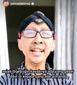 Abu Janda: Abis Digebukin, Otaknya Ade Armando Geser'