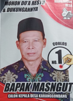 MASNGUT, Calon Kades (01) Karanggondang, Rela 5 Bau untuk Jariyahkan ke Warga Desanya
