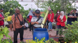 Untag Surabaya Ajari Pemuda Simoketawang Cara Membuat Pupuk Kompos dan Pakan Silase