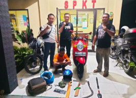 Maling Motor di Angkringan Pasar Sambi Kediri Ditangkap