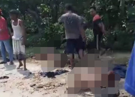 Dua Maling Motor, Ditelanjangi Massa lalu Dihajar Ramai-Ramai