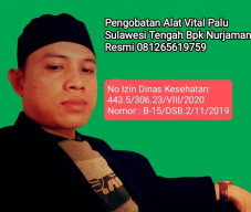 Pengobatan Alat Vital Palu Sulawesi Tengah Resmi Bapak Nurjaman 081265619759