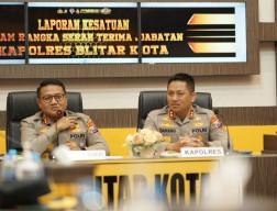 Polres Blitar Kota Gelar Acara Welcome and Farewell Parade