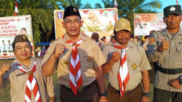 Camat Kelumpang Selatan Buka Acara Perkemahan HUT Pramuka ke-62