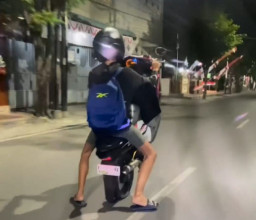 Viral, Pengendara Ugal-ugalan bak Valentino Rossi Beraksi di Jalan Raya Kota Madiun
