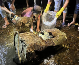 Kerangka Manusia Ditemukan Dalam Drum yang Dicor