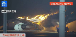 Saat Meluncur ke Landasan Pacu, Japan Airlines Sudah Terbakar