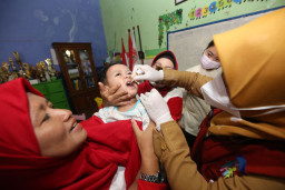 SUB PIN Polio Putaran Pertama di Kota Surabaya Capai 94 Persen