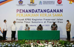 Kementerian PUPR Gandeng Badan Usaha Pelihara Jalintim di Riau