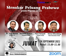 Takar Peluang Prabowo di Pilpres 2024, Jumat Ini P3S Gelar Webinar