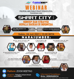 Sabtu, P3S Gelar Webinar Soal 'Kota Pintar' dengan Narsum Tokoh-Tokoh Nasional