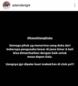 Adam Deni Tuding Uang Duka Vanessa Angel Dipakai Mabuk-mabukan di Club