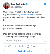 Salat Idulfitri di JIS Dituding Sarat Muatan Politis