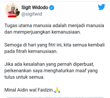 Lebaran, Jubir PSI Minta Maaf