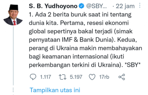 SBY Bawa Kabar Buruk