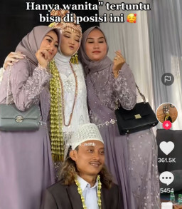 Pria yang Nikah dengan Istri Ketiga Didampingi Istri 1 dan 2, ternayata Bos Batubara