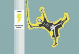 Bersentuhan dengan Saluran 11KV, Monica Tewas Kesetrum