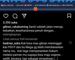 Resmi Jadi Cawapres Prabowo, Instagram Gibran Diserbu