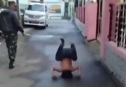 Maling Motor Ditangkap,  Dihukum Jumpalitan oleh Koramil