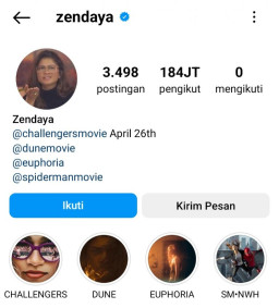 Zendaya Unfollow Semua Orang Termasuk Tom Holland di IG