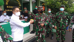 TNI AD Gandeng BNNK Surabaya Tes Urin 30 Anggota Kodim 0831