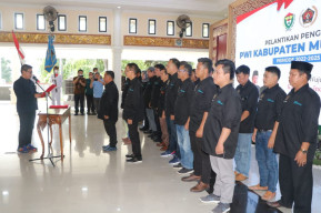 Pelantikan PWI Muara Enim, Plh. Bupati Rangkul Media Jadi Mitra