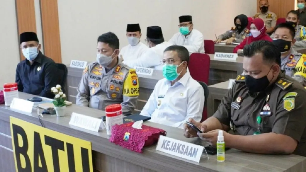 Forkopimda Kota Batu Ikuti Rakor Virtual dengan Mabes Polri