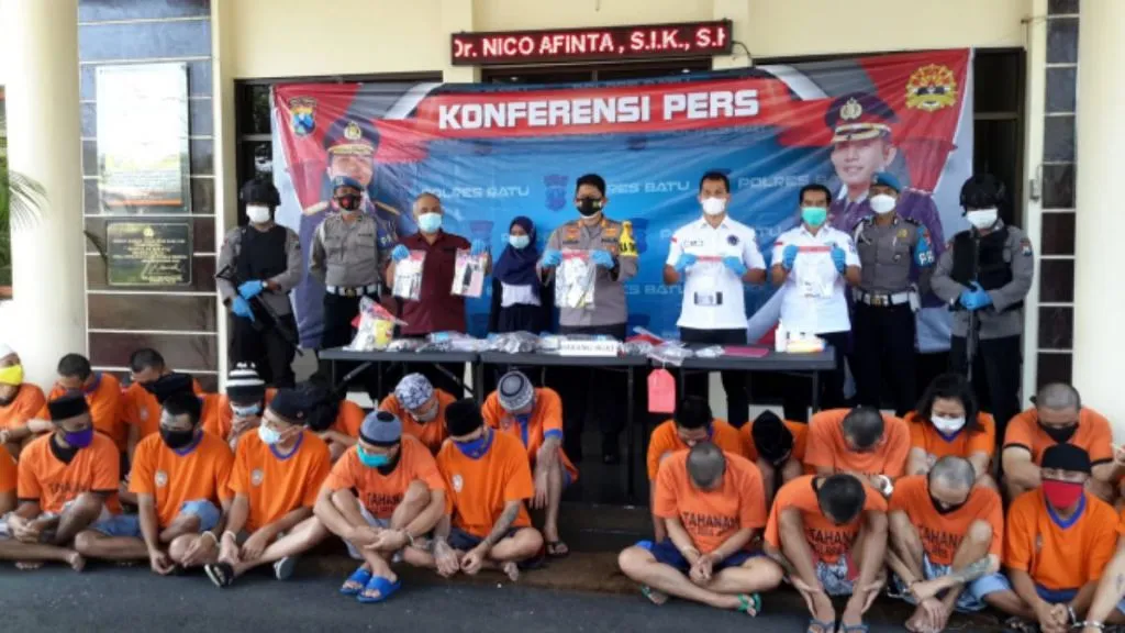 2 Bulan, Satreskoba Polres Batu Ringkus Pengedar dan Pengguna Narkoba