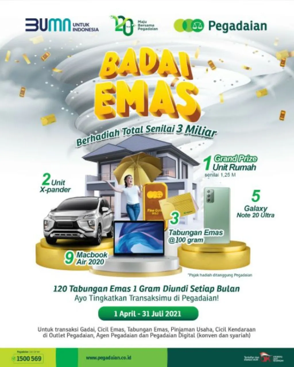 Nasabah Pegadaian Bisa Dapat Hadiah Total Rp 3 Miliar, Ini Syaratnya
