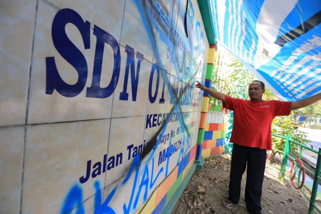Vandalisme di Sekolah, Resahkan Warga Taman Kota Madiun