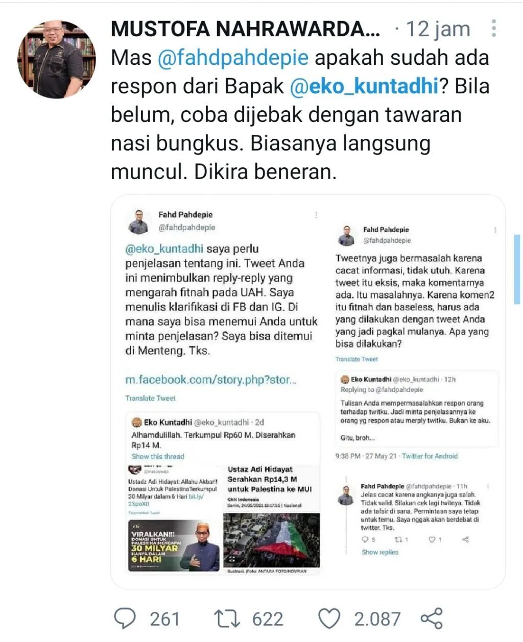 Pasca Fitnah UAH, BuzzerRp Eko Kuntadhi Tolak Diajak Ketemuan