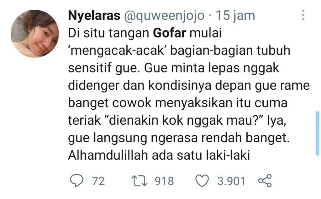 Cewek Ini Curhat di Medsos, Ngaku Dicabuli Gofar Hilman di Depan Umum