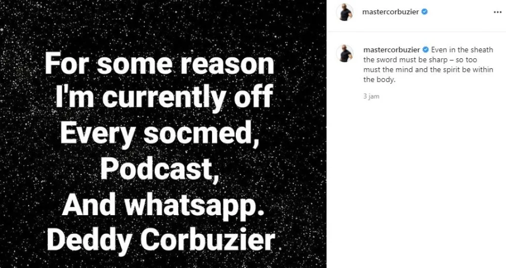 Deddy Corbuzier Umumkan Berhenti dari Medsos, Podcast dan Whatsapp